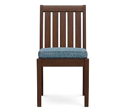 Open Box: Universal Outdoor Dining Chair Piped Cushion - High Performance Seaqual, Chenille Wave Pacific