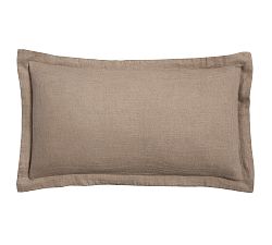 Open Box: European Flax Linen Waffle Sham, King, Set of 2 - Mocha