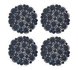 Open Box: Handwoven Shasta Daisy Placemat, Set of 4 - Navy