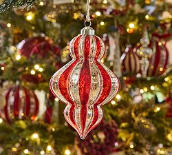 Red and Silver Finial Ornament