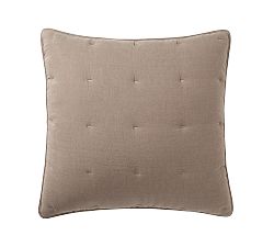 Open Box: Belgian Flax Linen Comforter Sham. Euro, Set of 3 - Mocha