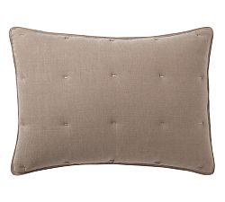 Open Box: Belgian Flax Linen Comforter Sham, Standard, Set of 2 - Mocha