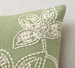 Asher Floral Embroidered Pillow