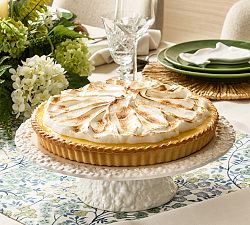 Floral Bunny Stoneware Cake Stand