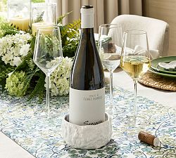 Floral Bunny Stoneware Wine Coaster