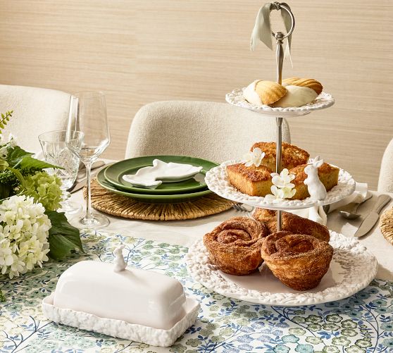 Floral Bunny Stoneware Butter Dish - Thumbnail 5