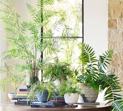 Faux Potted Grey Fern