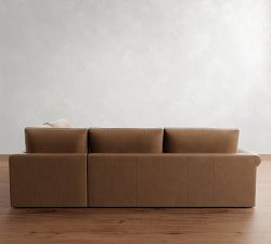 Westwood Roll Arm Leather 3-Piece Sectional (120")