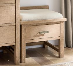 Farmhouse Upholstered Dresser Seat by Michael Graves Design