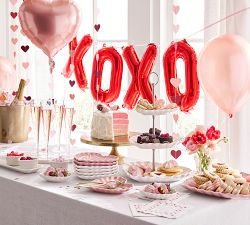 Confetti Heart Cotton Cocktail Coasters - Set of 4