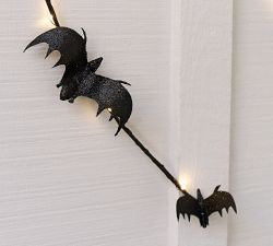 Lit Hanging Bat Flock
