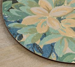 Lush Botanical Round Cork Placemats - Set of 4