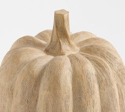 Resin Wood Pumpkins - Set of 3