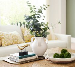 Faux Oversized Silver Dollar Eucalyptus Branch