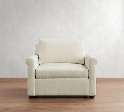 Cameron Modern Roll Arm Chair and a Half