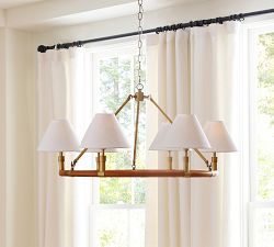 Chambers Leather Round Chandelier (36")