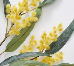Faux Blooming Acacia Branch