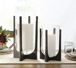 Mesa Cast Iron Hurricane Candle Holder