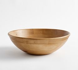 Turned Wood Serving Bowl