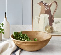 Turned Wood Serving Bowl