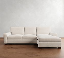 Turner Roll Arm Chaise Sectional (107"&ndash;132")
