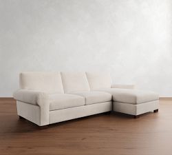 Turner Roll Arm Chaise Sectional (107"&ndash;132")