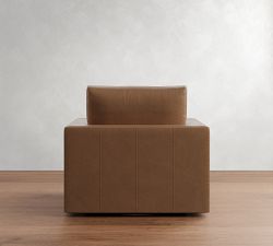 Westwood Square Arm Leather Swivel Chair