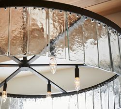 Windham Recycled Glass Tile Round Chandelier (42&quot;)