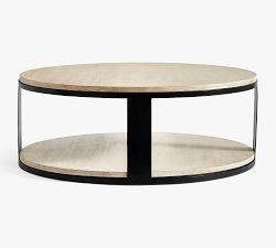 Cayman Round Wood &amp; Metal Coffee Table