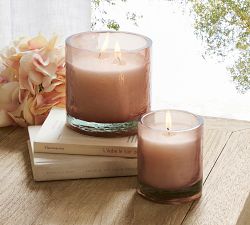 Hammered Glass Scented Candle - Bergamot &amp; White Oak