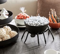 Trick or Treat Spider Metal Candy Bowl