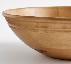 Turned Wood Serving Bowl
