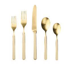 Fantasia Italian Stainless Steel Ice Gold Flatware Set