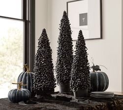 Faux Black Pumpkins