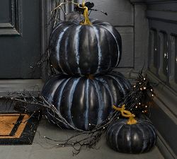 Faux Black Pumpkins