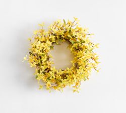 Faux Mini Forsythia Wreath