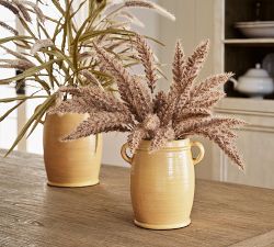 Handcrafted Lachman Crock Vases