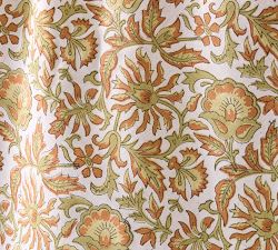 Norvelle Block Print Cotton/Linen Table Throw