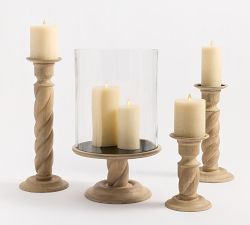 Altair Wood XL Hurricane Candle Holder