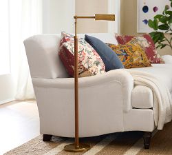 Chambers Leather Adjustable Task Floor Lamp (37")