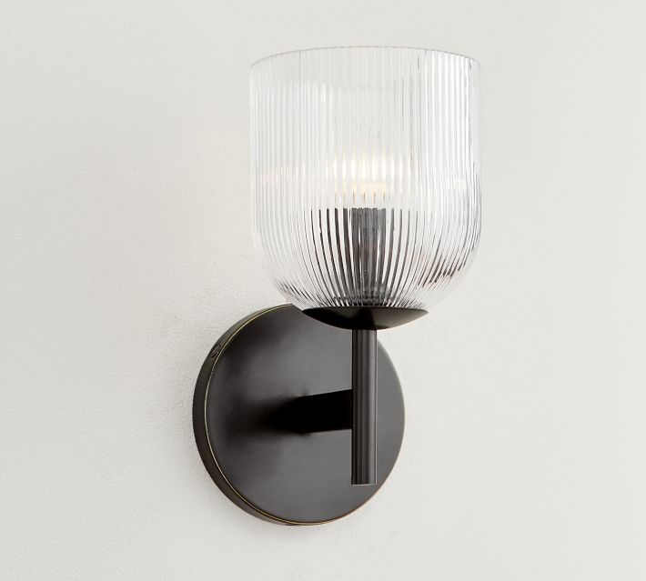 Cooper Ribbed Glass Sconce (9