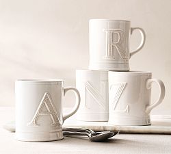 Embossed Alphabet Mug