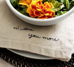 Favorite Embroidered Linen Napkins - Mixed Set of 4