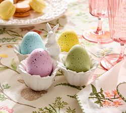 Floral Bunny Stoneware Egg Cup