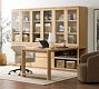 Pacific Peninsula Desk with Glass Cabinet Suite (102" x 78")