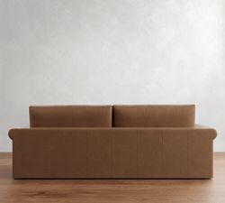 Westwood Roll Arm Leather Sofa (71"-131")