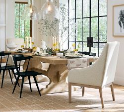 York Upholstered Dining Armchair