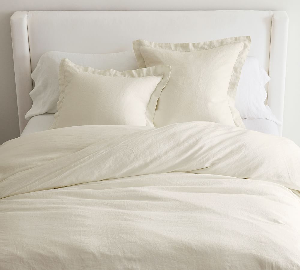 Belgian Flax Linen Duvet Cover - Classic Ivory - Full/Queen