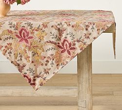 Emrys Embroidered Cotton Table Throw