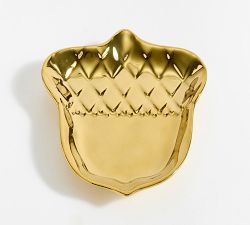 Gold Acorn Appetizer Plate